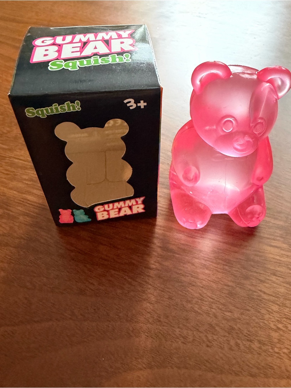Pink Gummy Bear Slow Rise Squish Sensory Toy small